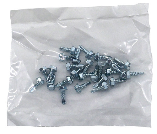 #10 X 1 ZINC PLATED HEX HEAD DRILLER SCREW / BAG QUANTITY: 100 PIECES