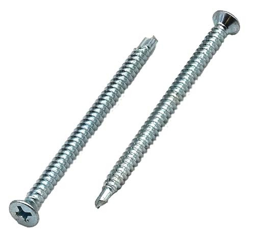 #8 X 1 ZINC PLATED PHILLIPS FLAT HEAD DRILLER SCREW