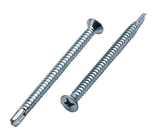 #10 X 3/4 ZINC PLATED PHILLIPS FLAT HEAD DRILLER SCREW