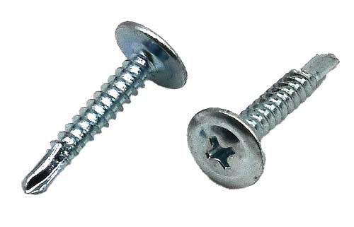 #8-18 X 3/4 ZINC PLATED PHILLIPS WASHER HEAD MODIFIED TRUSS K-LATH DRILLER SCREW #2 POINT