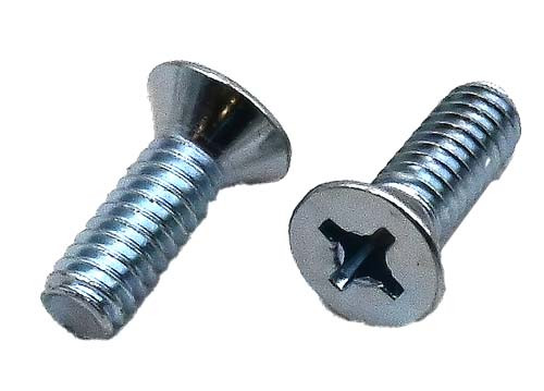 #12-24 X 1-1/2 ZINC PLATED PHILLIPS FLAT HEAD MACHINE SCREW