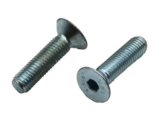 M4-0.70 X 12MM ZINC PLATED FLAT HEAD SOCKET CAP SCREW GRADE 12.9