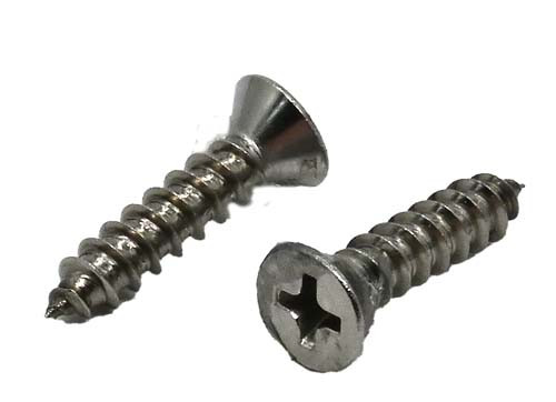 #12 X 3 STAINLESS STEEL PHILLIPS FLAT HEAD TAPPING SCREW GRADE 304 (18-8)