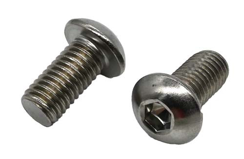#10-32 X 3/8 STAINLESS STEEL BUTTON HEAD SOCKET CAP SCREW GRADE 304 (18-8)