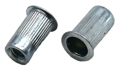 M5-0.80 SHORT (0.5 - 3.30 GRIP) ZINC/YELLOW RIBBED NUTSERT