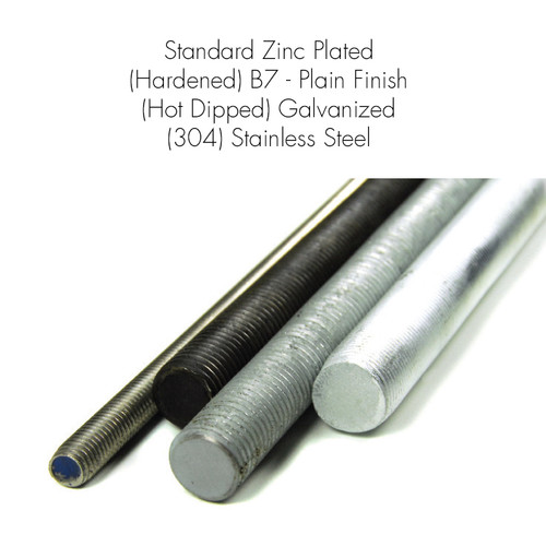 M24-3.00 X 1 METER ZINC PLATED METRIC FULL THREAD ROD