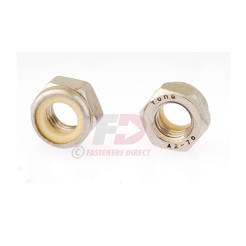 M8-1.25 STAINLESS STEEL NYLON LOCK NUT GRADE A4 M8-1.25 STAINLESS STEEL NYLON LOCK NUT GRADE A4