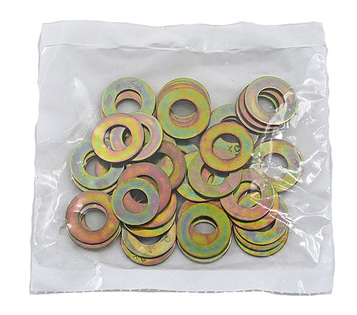 9/16 ZINC/YELLOW SAE (SMALL) FLAT WASHER GRADE 8 / BAG QUANTITY: 25 PIECES
