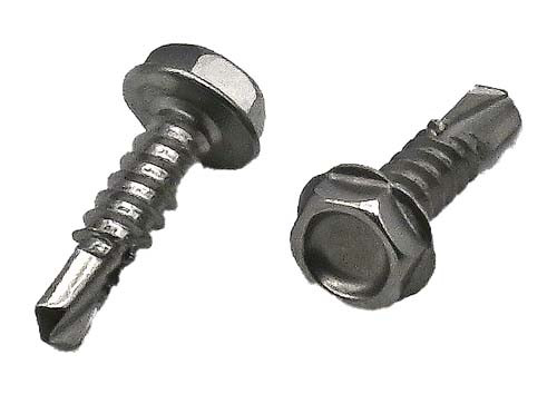 1/4 X 2 STAINLESS STEEL HEX WASHER HEAD (#3 POINT) DRILLER SCREW GRADE 410
