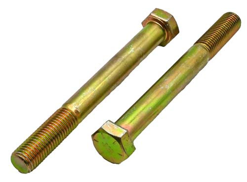 7/8-9 X 8-1/2 ZINC/YELLOW HEX HEAD BOLT GRADE 8