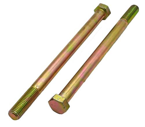 5/8-11 X 8-1/2 ZINC/YELLOW HEX HEAD BOLT GRADE 8