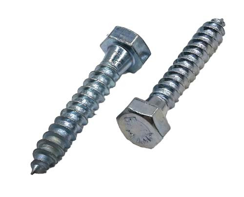 5/16 X 2 ZINC PLATED HEX HEAD LAG SCREW