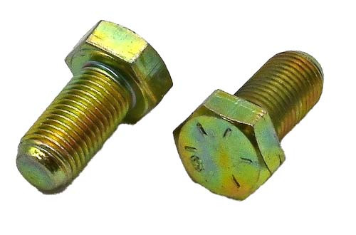 3/8-24 X 1 ZINC/YELLOW HEX HEAD BOLT GRADE 8