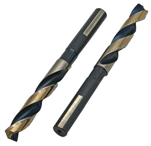 9/16 BRIGHT/BLACK HSS DRILL BIT WITH 1/2 INCH REDUCED SHANK TYPE 130