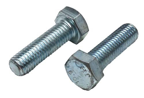 M12-1.75 X 40MM ZINC PLATED HEX HEAD BOLT GRADE 10.9