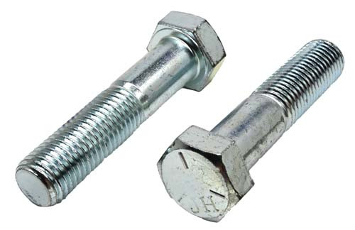 1-8 X 4-1/2 ZINC PLATED HEX HEAD BOLT GRADE 5