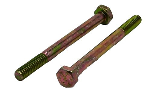 1/4-20 X 3-1/4 ZINC/YELLOW HEX HEAD BOLT GRADE 8