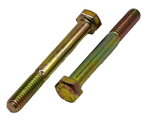 5/16-18 X 2-3/4 ZINC/YELLOW HEX HEAD BOLT GRADE 8