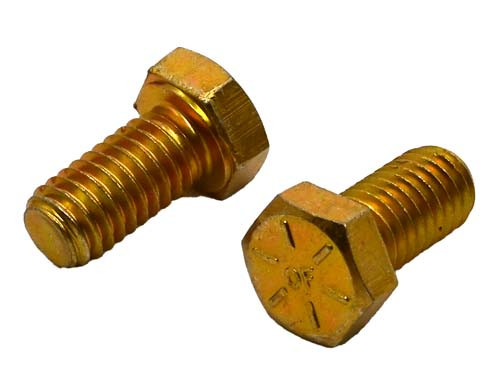 3/8-16 X 1/2 ZINC/YELLOW HEX HEAD BOLT GRADE 8