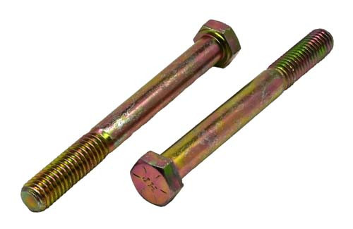 3/8-16 X 3-1/2 ZINC/YELLOW HEX HEAD BOLT GRADE 8
