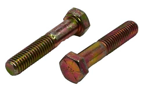 3/8-16 X 2 ZINC/YELLOW HEX HEAD BOLT GRADE 8
