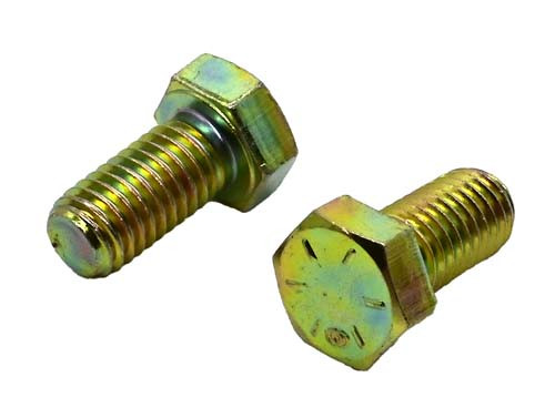 1/2-13 X 1 ZINC/YELLOW HEX HEAD BOLT GRADE 8