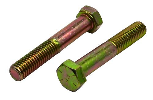 1/2-13 X 3 ZINC/YELLOW HEX HEAD BOLT GRADE 8