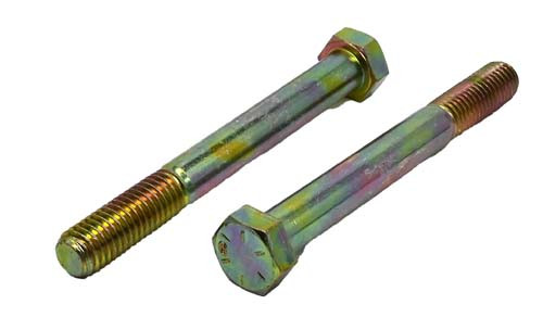 1/2-13 X 4-1/2 ZINC/YELLOW HEX HEAD BOLT GRADE 8