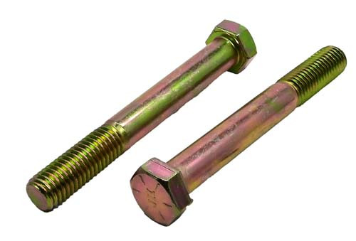 5/8-11 X 5 ZINC/YELLOW HEX HEAD BOLT GRADE 8