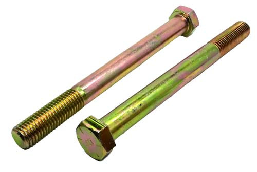 3/4-10 X 8 ZINC/YELLOW HEX HEAD BOLT GRADE 8