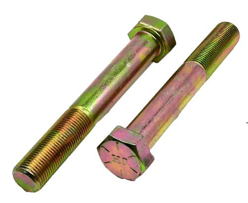 5/8-18 X 4-1/2 ZINC/YELLOW HEX HEAD BOLT GRADE 8
