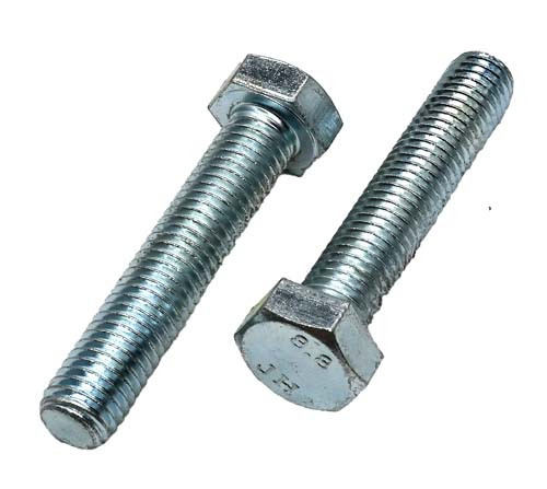 M12-1.75 X 65MM ZINC PLATED FULL THREAD HEX TAP BOLT GRADE 8.8