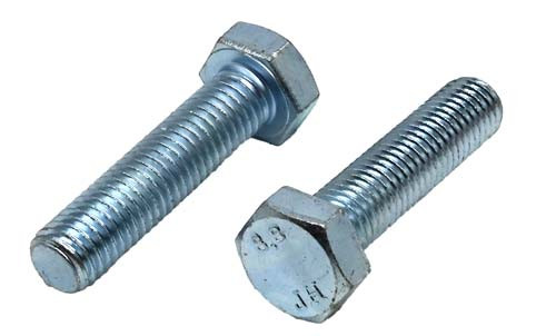 M12-1.75 X 50MM ZINC PLATED FULL THREAD HEX HEAD TAP BOLT GRADE 8.8