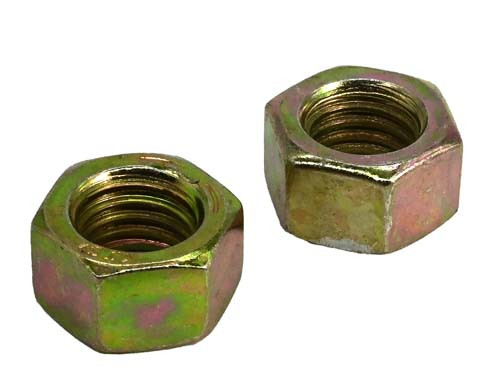 3/8-16 ZINC/YELLOW PLATED FINISHED STANDARD HEX NUT GRADE 8