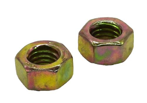 7/16-14 ZINC/YELLOW PLATED FINISHED STANDARD HEX NUT GRADE 8