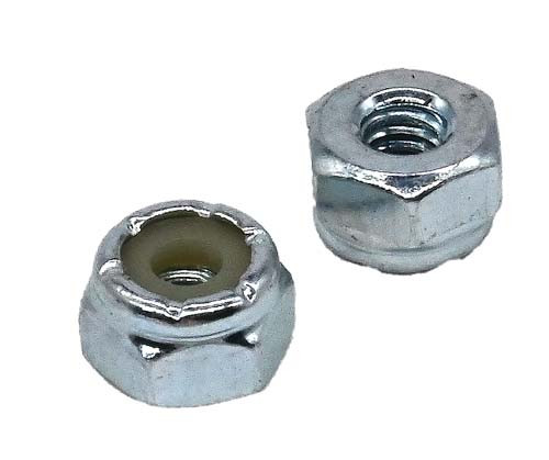 #8-32 ZINC PLATED STANDARD NYLON INSERT LOCK NUT GRADE A