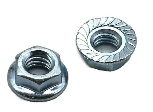 5/16-18 ZINC PLATED SERRATED FLANGE NUT