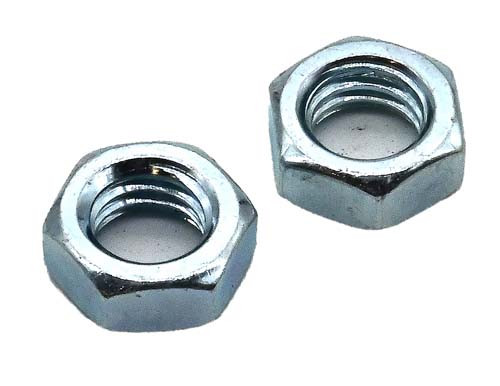 1/2-20 ZINC PLATED JAM (THIN) HEX NUT GRADE A