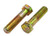 9/16-18 X 2-1/2 ZINC/YELLOW HEX HEAD BOLT GRADE 8