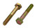 1/4-28 X 2 ZINC/YELLOW HEX HEAD BOLT GRADE 8