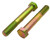 1-1/8 -7 X 8-1/2 ZINC/YELLOW HEX HEAD BOLT GRADE 8