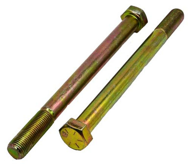 1/2-20 X 6 ZINC/YELLOW HEX HEAD BOLT GRADE 8 - Fasteners Direct
