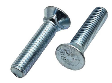 7/16-14 X 1-3/4 ZINC PLATED PLOW BOLT GRADE 5 - Fasteners Direct
