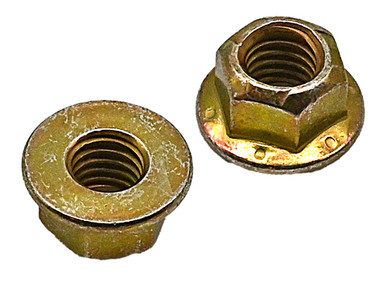 3/8-16 ZINC/YELLOW STOVER FLANGED LOCK NUT GRADE 8 - Fasteners Direct