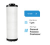 PPF-0103-PR - PPF-0103-PR - PPF-0103X Replacement Filter Element for Pneumatic Products PPF-0103-PR Housing. 1 Micron Micron OEM alternative.