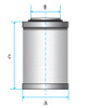 Vacuum Separators Elements (Alternative to suite Becker/Vacuum) 965412 / BE965412MF