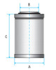 Vacuum Separators Elements with Silencer (Alternative to suite DVP)1801073