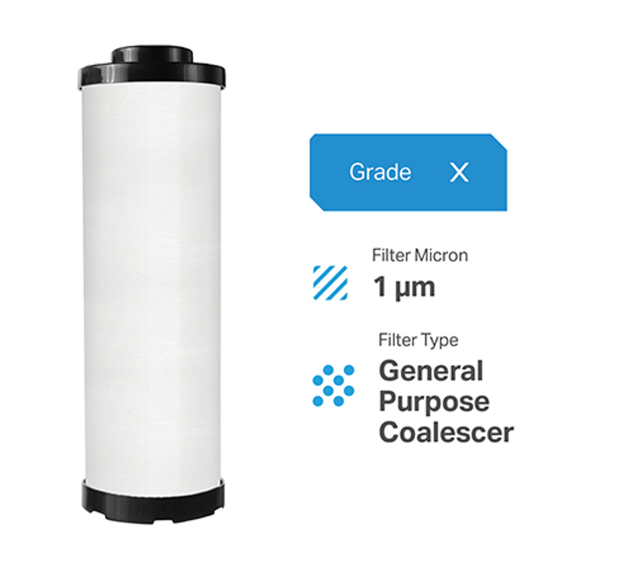 PPF-0103-PR - PPF-0103-PR - PPF-0103X Replacement Filter Element for Pneumatic Products PPF-0103-PR Housing. 1 Micron Micron OEM alternative.