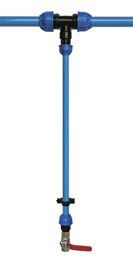 Drop Leg Kit Ball Valve Condensate Drain Outlet (KM) 2520mm Ball