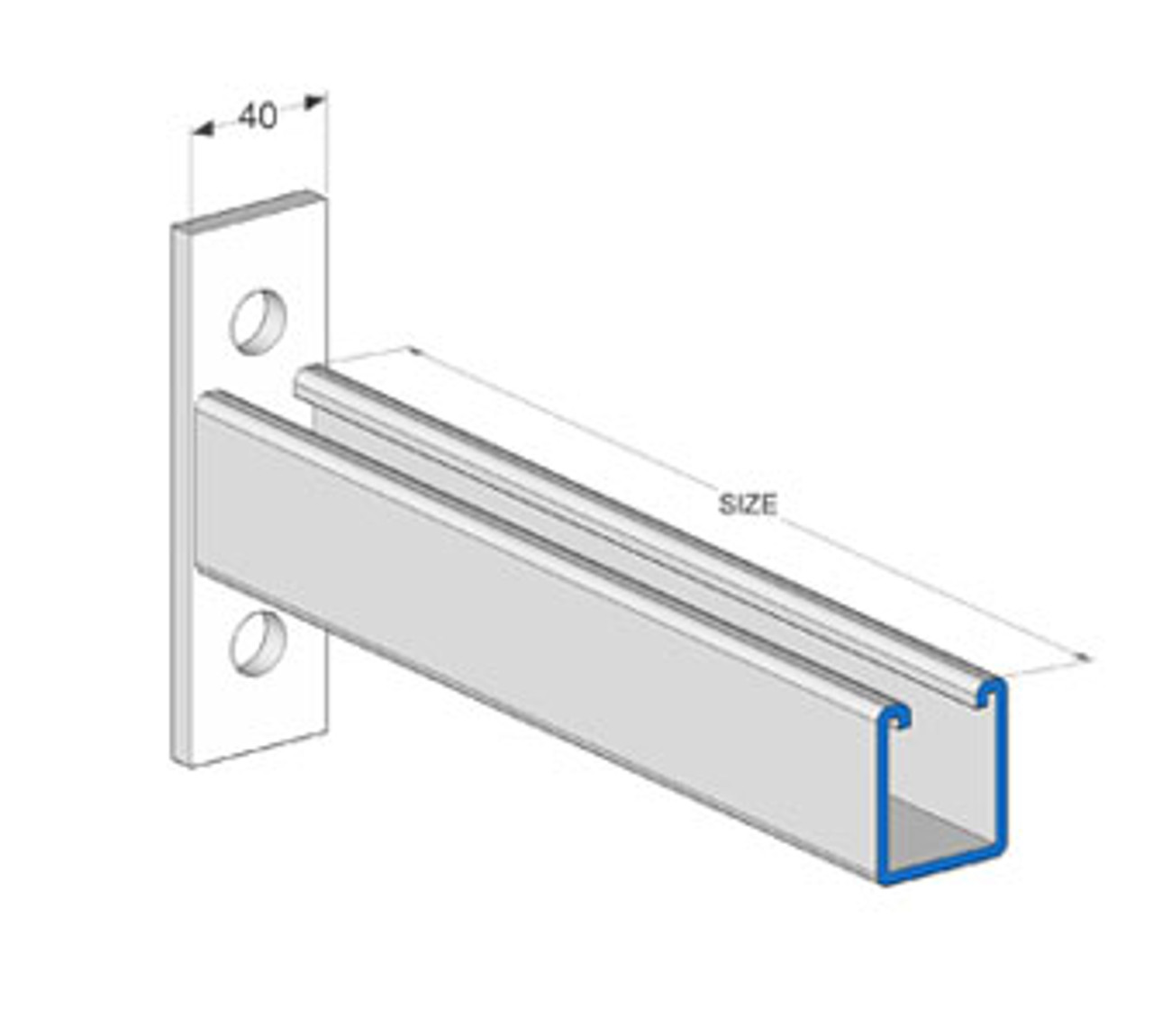 Unbraced Cantilever Bracket HDG600